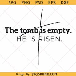 The Tomb is Empty He is Risen SVG PNG, Easter Design, The Tomb is Empty png