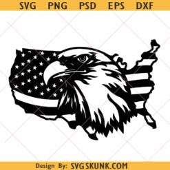 American Flag Eagle SVG, Eagle with American flag svg png, Eagle 4th of July svg png