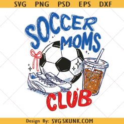 Soccer Moms Club svg, Trendy Game Day Doodle Baller mom svg, Baller mom svg