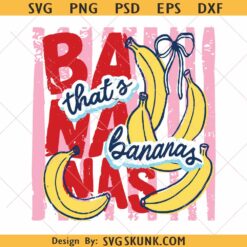 Bananas Stripes Summer PNG, Trendy Fruit Design, Funny Preppy Shirt Doodle svg png