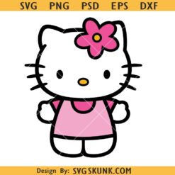 Cute Pink Kitty SVG, Hello Kitty SVG PNG, Kawaii Kitty svg png