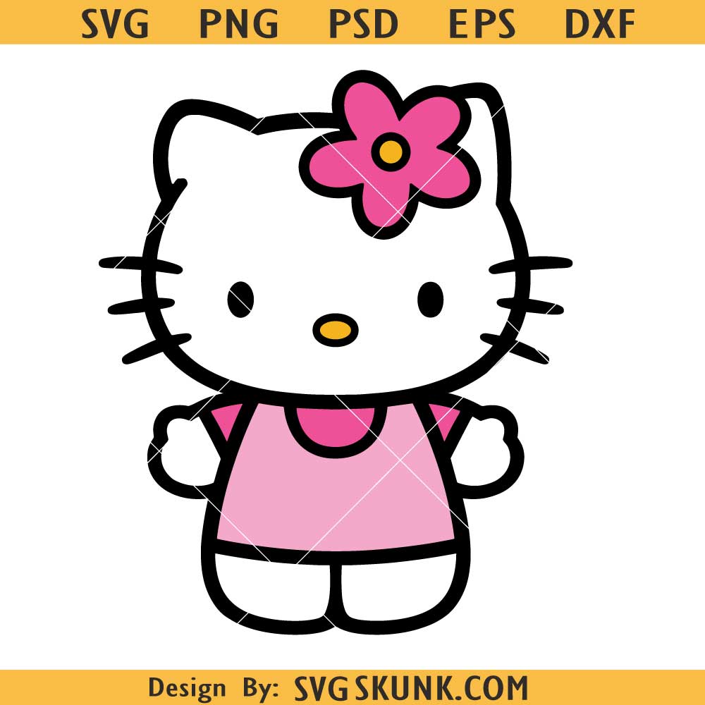 Cute Pink Kitty SVG Cute Pink Kitty SVG, Hello Kitty SVG PNG, Kawaii Kitty svg png
