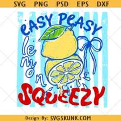 Easy Peasy Lemon svg, design svg, Stripes Funny Summer Preppy svg, Summer Lemon svg