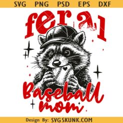 Feral Baseball Mom SVG PNG, Trendy Baseball Mom svg png, Trendy Baseball Svg, Trendy Game Day svg
