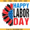 Happy Labor Day PNG SVG , American Flag Flower svg, American Happy Labor Day PNG SVG