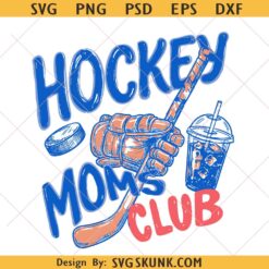 Hockey Moms Club svg, Trendy Game Day Doodle svg, Hockey mom svg