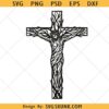 Jesus Crucifix Wall Art Svg, Jesus cross SVG, DXF PNG Laser Cut file