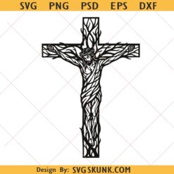 Jesus Crucifix Wall Art Svg, Jesus cross SVG, DXF PNG Laser Cut file