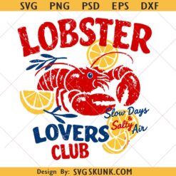 Lobster Lovers Club svg png, summer Crawfish svg, Crab Blowing Bubble svg png
