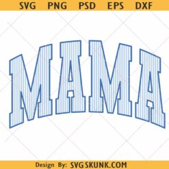 Mama Seersucker Blue Stripes SVG PNG