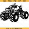 Monster Truck svg, Monster Truck Shark Svg, Off Road Vehicle Clipart svg, Big Truck svg