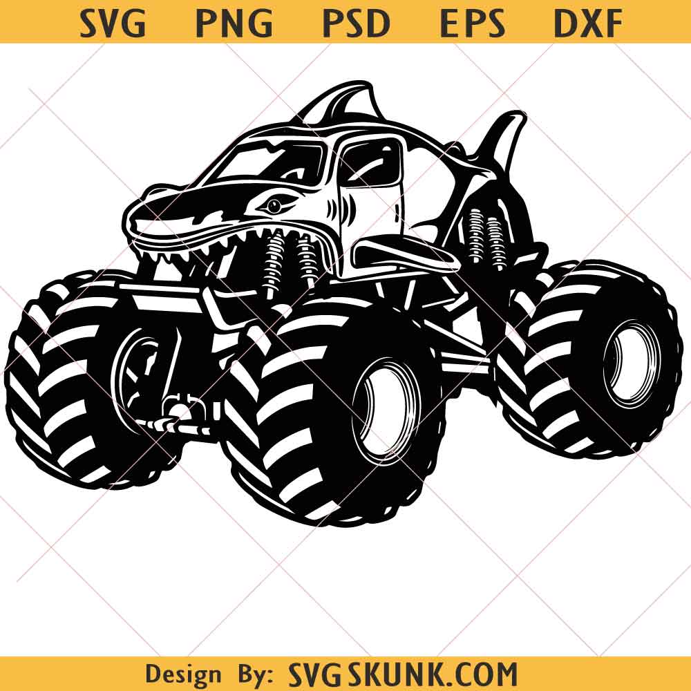 Monster Truck svg Monster Truck svg, Monster Truck Shark Svg, Off Road Vehicle Clipart svg, Big Truck svg
