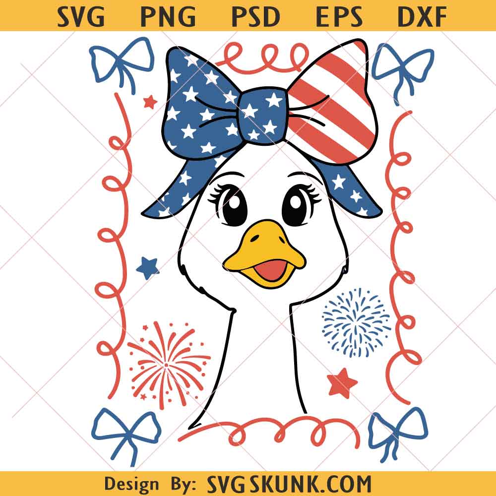 Patriotic Goose SVG PNG Patriotic Goose SVG PNG, America Coquette svg, 4th of July goose svg png