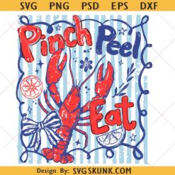 Pinch Peel Eat svg, Preppy Stripes Coquette svg, Summer svg