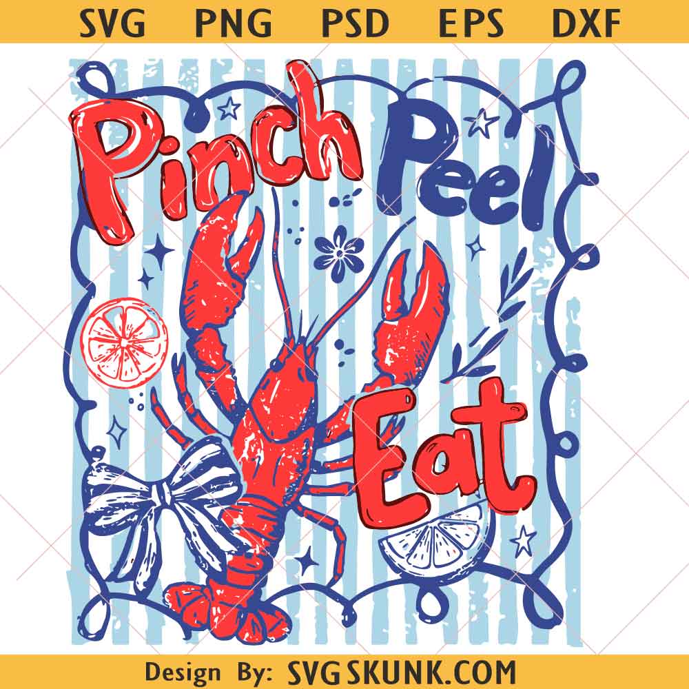 Pinch Peel Eat svg Pinch Peel Eat svg, Preppy Stripes Coquette svg, Summer svg