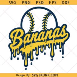 Savannah bananas baseball PNG, Savannah banana PNG, Savannah Baseball svg png