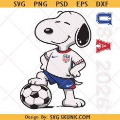 Soccer Snoopy PNG SVG, USA World Cup 2026 svg, World Cup 2026 svg