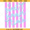 Sweet Summer Time Svg Png, Preppy Coquette Striped Beach svg, Trendy Girly Vacation Svg, Aesthetic Summer svg