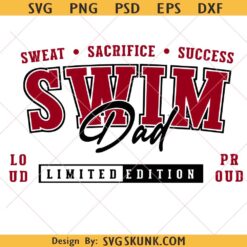 Swim Dad SVG, Swim Dad PNG, Swim Dad Cutout svg, Swimming Dad Heart svg
