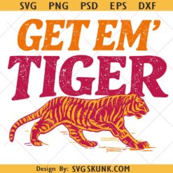 Get Em' Tiger svg, Tiger Sublimation svg, Heavens Are Roaring Tiger svg, Christian Neon Tiger Cross svg