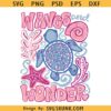 Waves and wonder SVG PNG, Summer Sublimation file, Girly Beach PNG