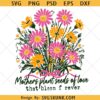 Wildflower Mothers Day svg, Mothers Plant Seed Of Love svg, Floral Mama Coquette Bow svg, Vintage Mom svg Positive Affirmation Mama Png svg