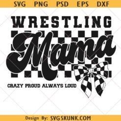 Wrestling Mama coquette bow SVG PNG, Wrestling Mama PNG