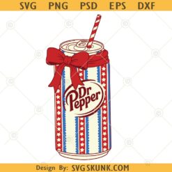 4th of July Dr Pepper PNG, All I Need Is Dr Pepper PNG, Summer Coquette Bow Soda PNG