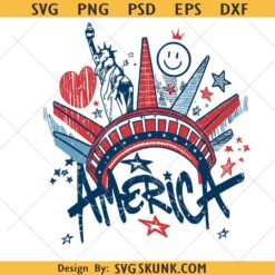 4th of July Statue of Liberty svg png, USA Png, America 4th July svg png, Graffiti America svg, USA America Flag svg
