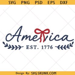 America Svg Bundle, 4th of July Svg, America EST 1776 SVG, USA Flag Svg