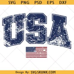 Distressed Usa Svg, America Svg, USA Varsity Svg, American Flag SVG
