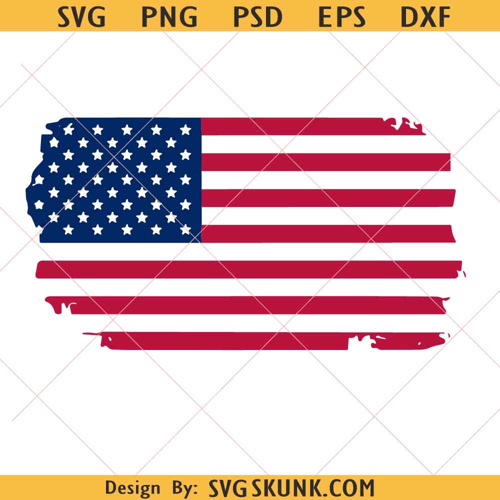 American flag svg (2) American flag svg, The US national flag svg, Distressed American Flag svg