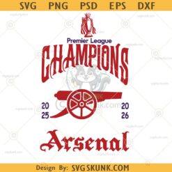 Arsenal Premier League Champions svg png