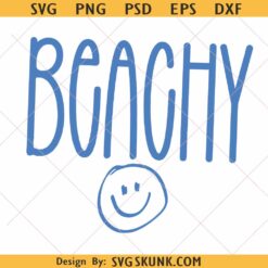 Beachy Smiley Face PNG, beachy smiley svg png, Summer PNG, Cute Happy Summer png