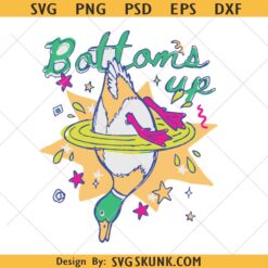 Bottoms Up Duck PNG SVG, Preppy Summer Duck svg, Animal Meme svg, Flying Mallard Duck svg