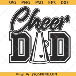 Cheer Dad SVG, Pom Pom Megaphone, Game Day svg