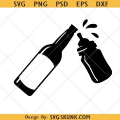 Dad Beer Baby Milk svg, Beer and Baby Bottle SVG PNG, Father's Day SVG