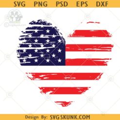 Distressed American Flag Heart svg png, flag heart svg png