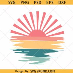 Forever Chasing Sunsets SVG png, retro sunset svg png, sunset scene svg png