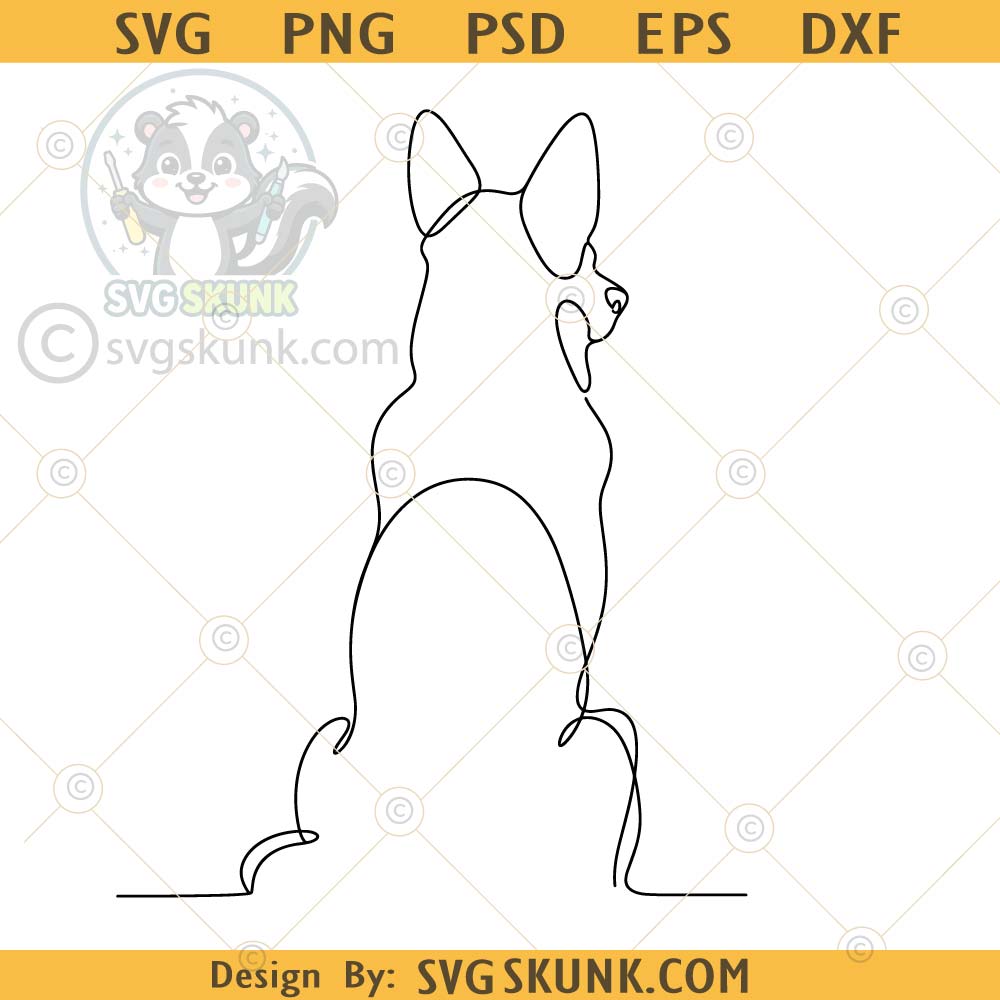 German shepherd one line art svg png German shepherd one line art svg png