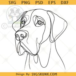 Great Dane one line art svg png, minimalist dog clipart, great dane dog breed svg png