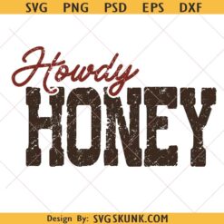 Howdy Honey svg, Retro Western Checkered svg, Country Cowgirl svg