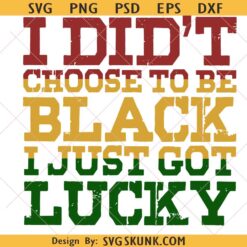 I Didn't Choose to Be Black SVG, Juneteenth African American svg, Juneteenth 1865 svg png