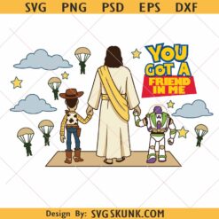 Jesus You've Got A Friend In Me PNG, Jesus Toy Story Clipart, Christian Cartoon PNG