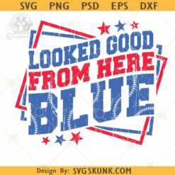 Looked Good From Here Blue PNG, Baseball Mom PNG
