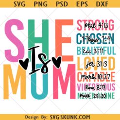 Blessed Mother's svg, She Is Mom SVG PNG, Mama Svg, Mothers Day Svg