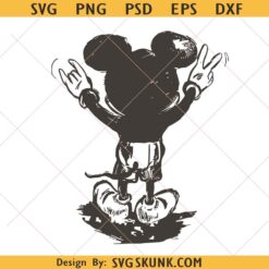 Mickey Mouse SVG, Mickey Pose SVG, Vintage Disney Mickey SVG