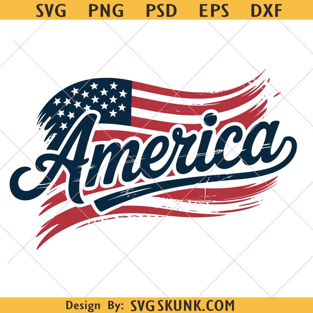 Retro America with flag svg png Retro America with flag svg png, America distressed flag svg, Independence Day svg png
