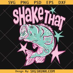 Shake That Bass Png, Funny Fishing Png, Preppy Bass Fish Png, Retro Fish Png, Sassy Fishing Png