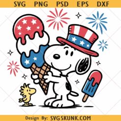 Snoopy dog 4th of July svg png, snoopy dog ice cream svg png, USA Independence Day svg png